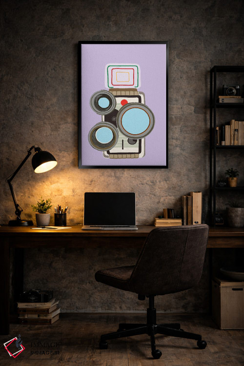تابلو دکوراتیو دوربین فیلمبرداری ۸ میلی متری اثر جیمی متز - D6B