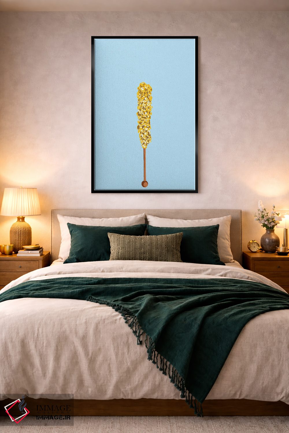 تابلو مینیمال آبنبات صخره ای زرد و آبی اثر جیمی متز - D4B