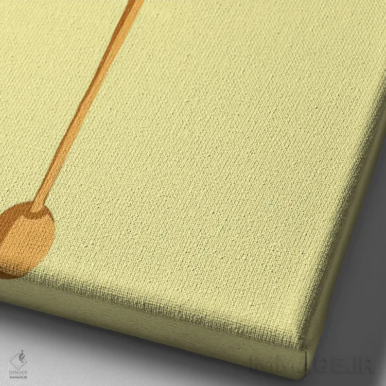 تابلو مینیمال آبنبات صخره ای سبزآبی و زرد اثر جیمی متز - نمای نزدیک بافت بوم