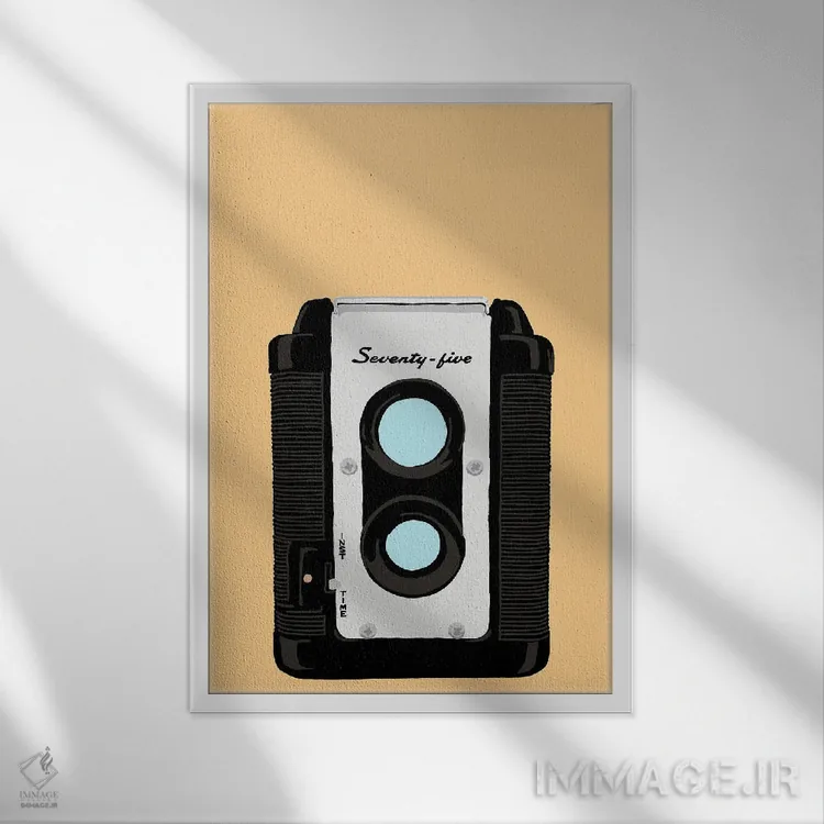 تابلو دکوراتیو دوربین آرگوس قطع متوسط اثر جیمی متز - نمای قابدار سفید