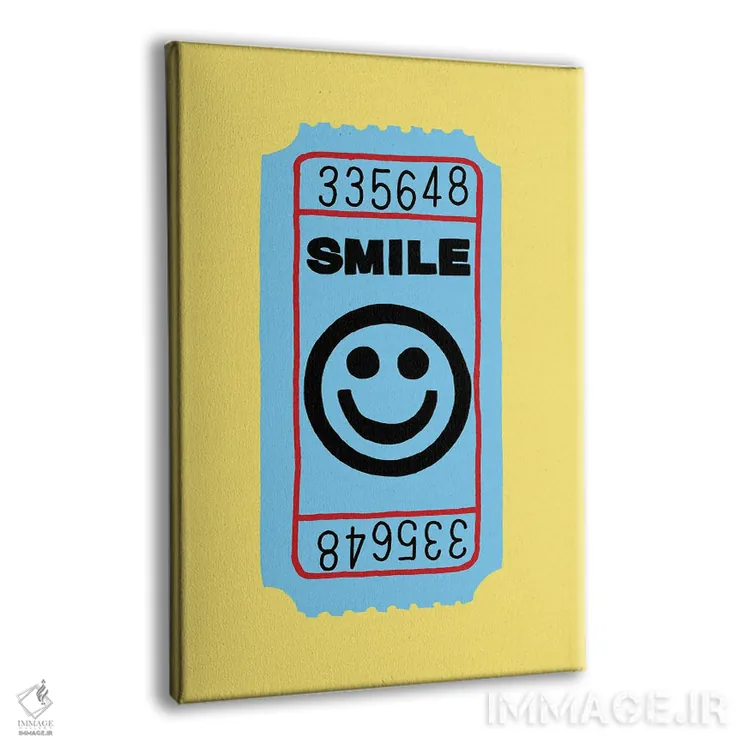 تابلو دکوراتیو بلیط لبخند اثر جیمی متز - نمای پرسپکتیو محصول