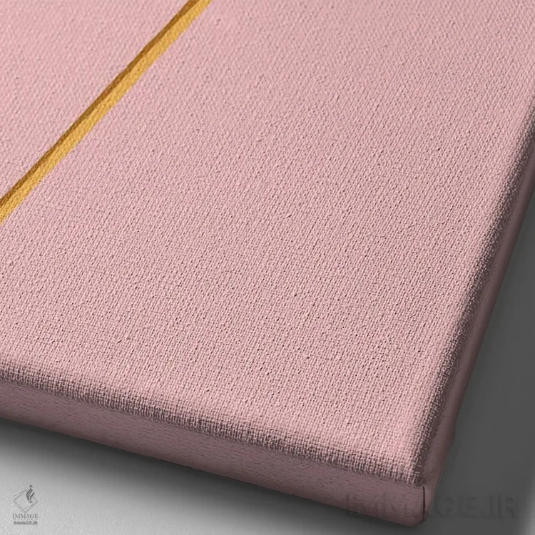 تابلو مینیمال آبنبات صخره ای قرمز و صورتی دوم اثر جیمی متز - نمای نزدیک بافت بوم