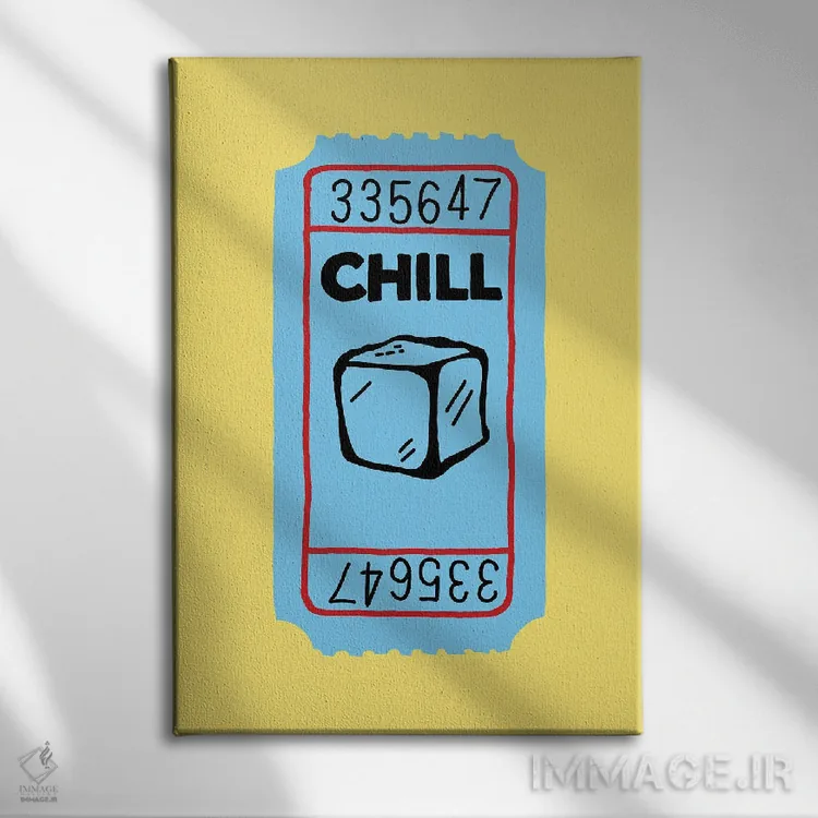 تابلو دکوراتیو بلیط آرامش اثر جیمی متز - نمای روبهرو روی دیوار