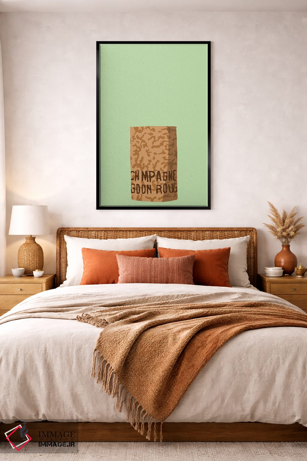 تابلو مینیمال چوب پنبه شامپاین دوم اثر جیمی متز - D3B