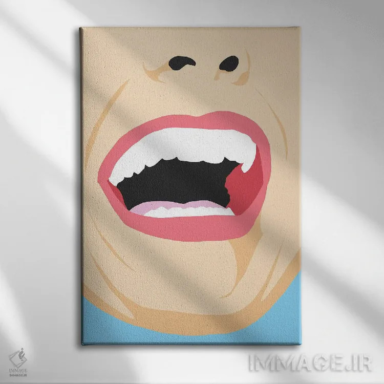 تابلو دکوراتیو خنده اثر جیمی متز - نمای روبهرو روی دیوار