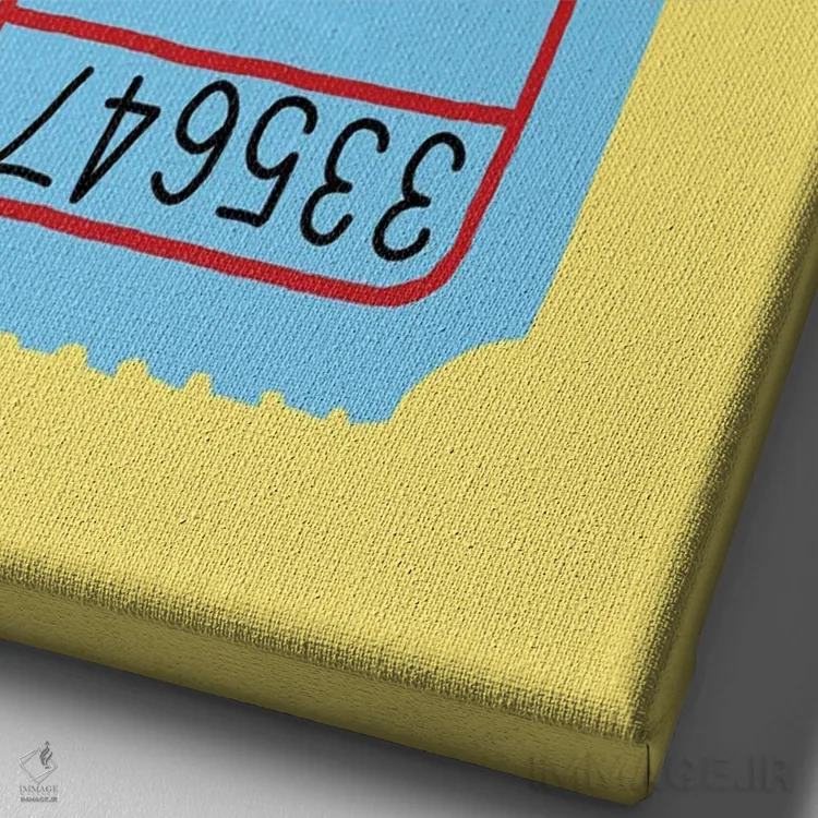 تابلو دکوراتیو بلیط آرامش اثر جیمی متز - نمای نزدیک بافت بوم