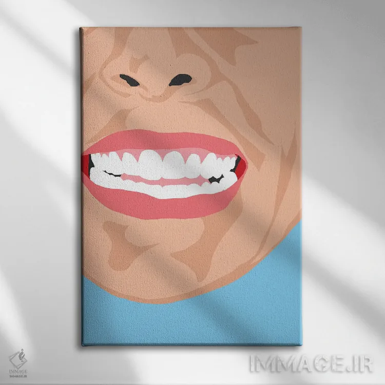 تابلو مدرن دندان ها اثر جیمی متز - نمای روبهرو روی دیوار