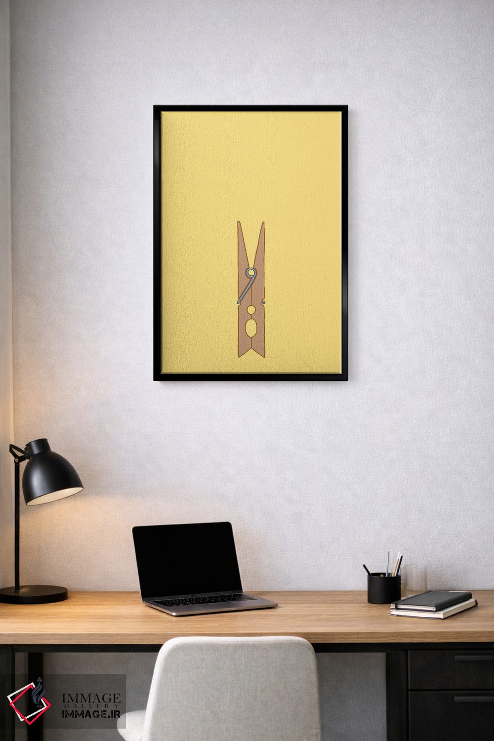 تابلو مینیمال گیره لباس اثر جیمی متز - D2B