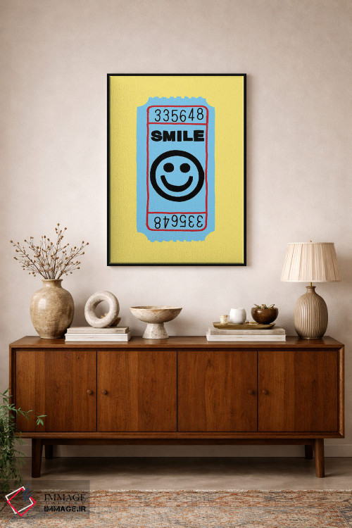 تابلو دکوراتیو بلیط لبخند اثر جیمی متز - D1B