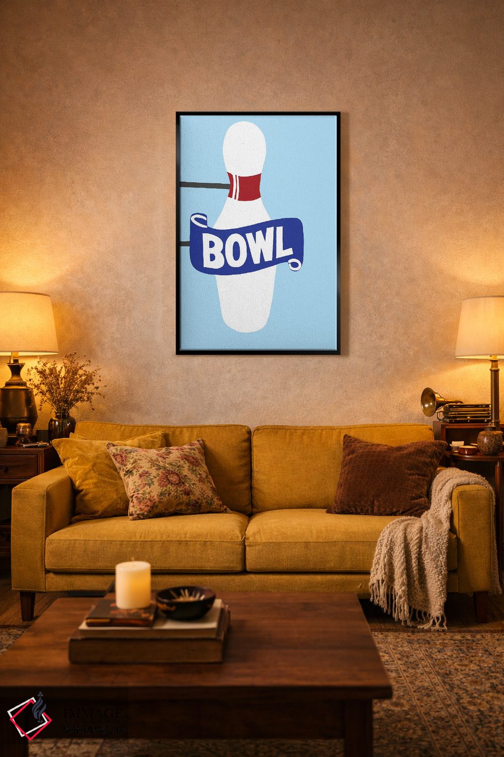 تابلوی نئون پین بولینگ وینتیج اثر جیمی متز - D3B