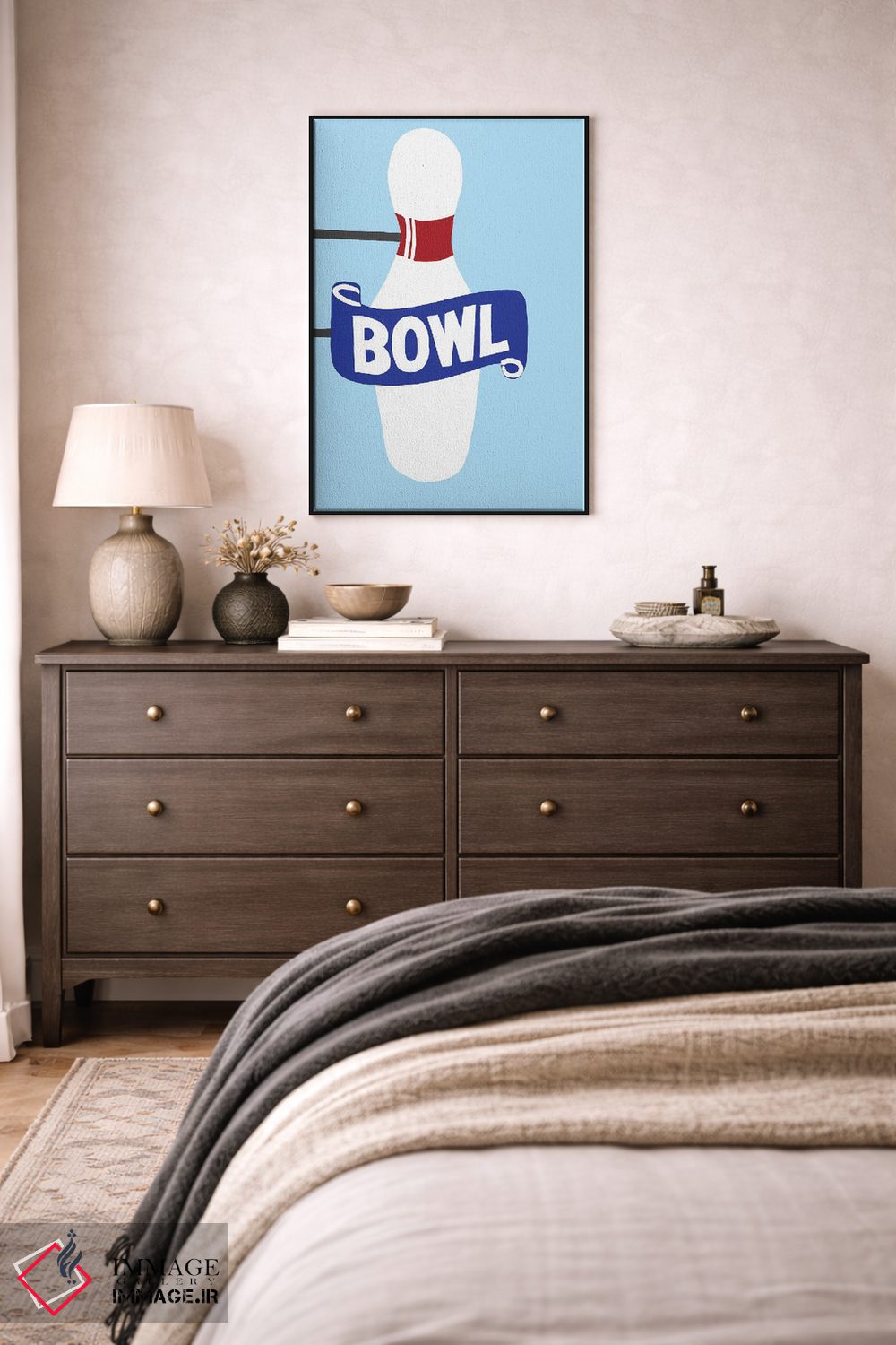 تابلوی نئون پین بولینگ وینتیج اثر جیمی متز - D4B