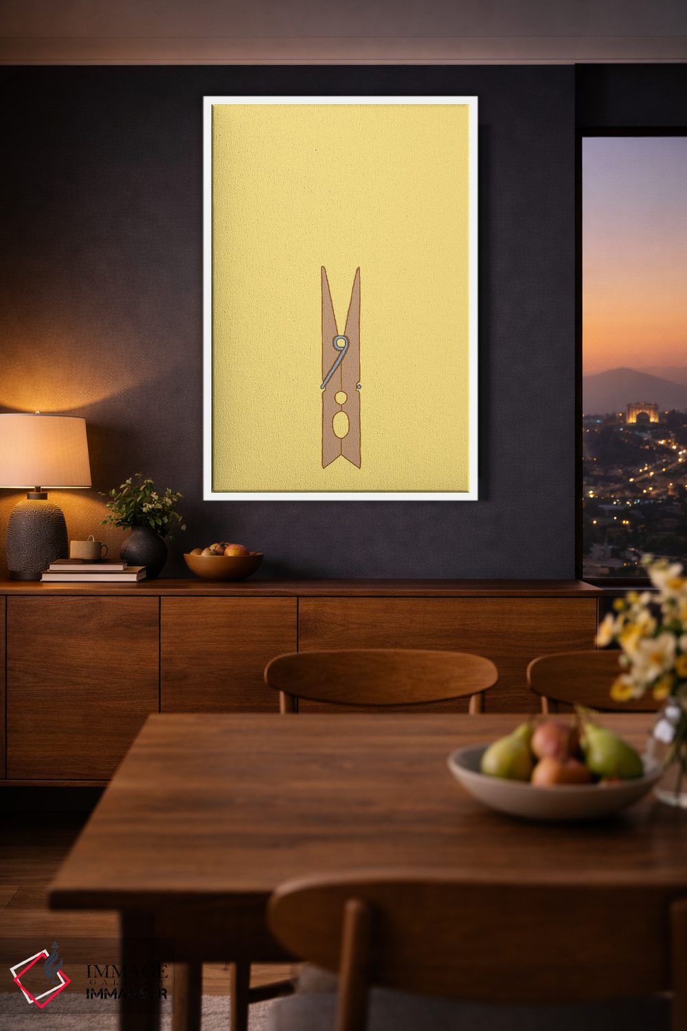 تابلو مینیمال گیره لباس اثر جیمی متز - D4W