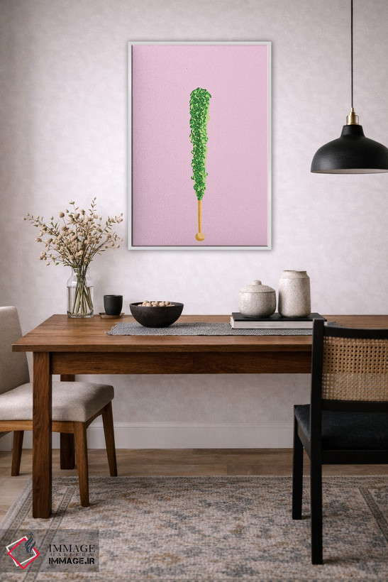 تابلو مینیمال آبنبات صخره ای سبز اثر جیمی متز - D4W