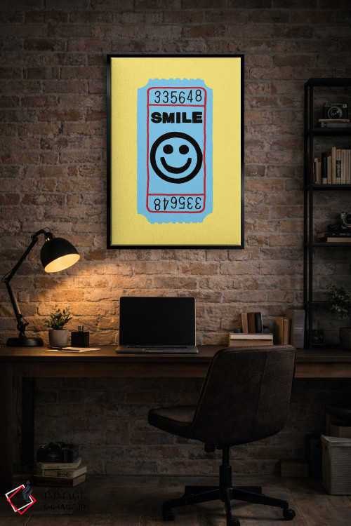 تابلو دکوراتیو بلیط لبخند اثر جیمی متز - D5B