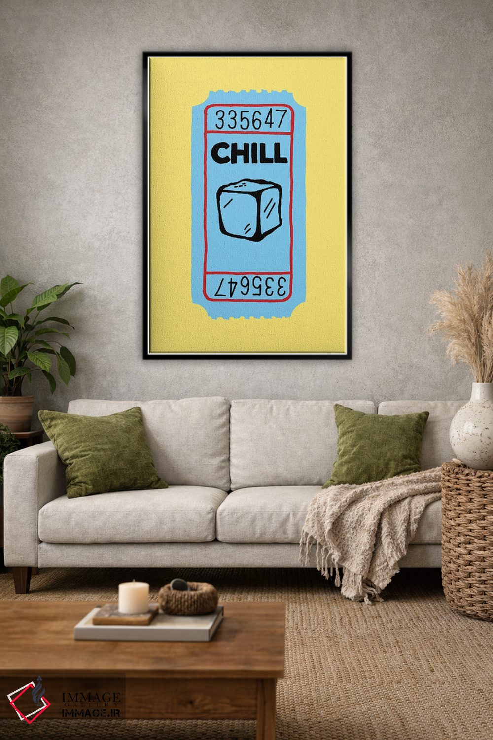 تابلو دکوراتیو بلیط آرامش اثر جیمی متز - D1B