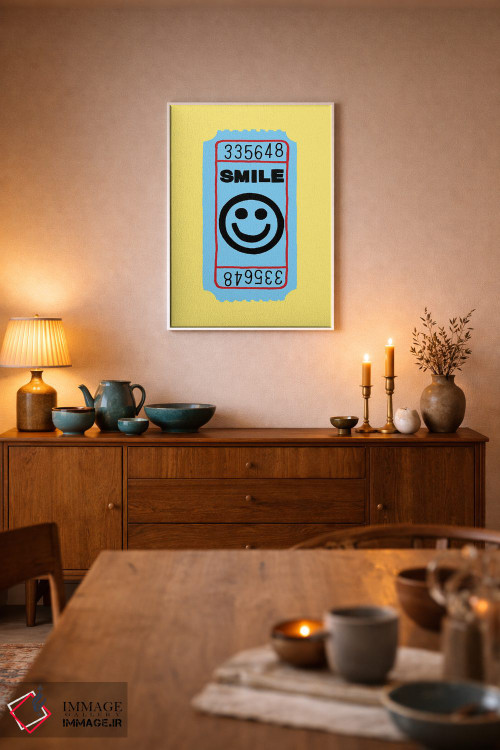 تابلو دکوراتیو بلیط لبخند اثر جیمی متز - D6W