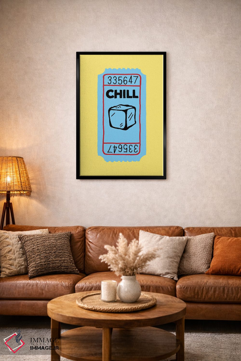 تابلو دکوراتیو بلیط آرامش اثر جیمی متز - D4B