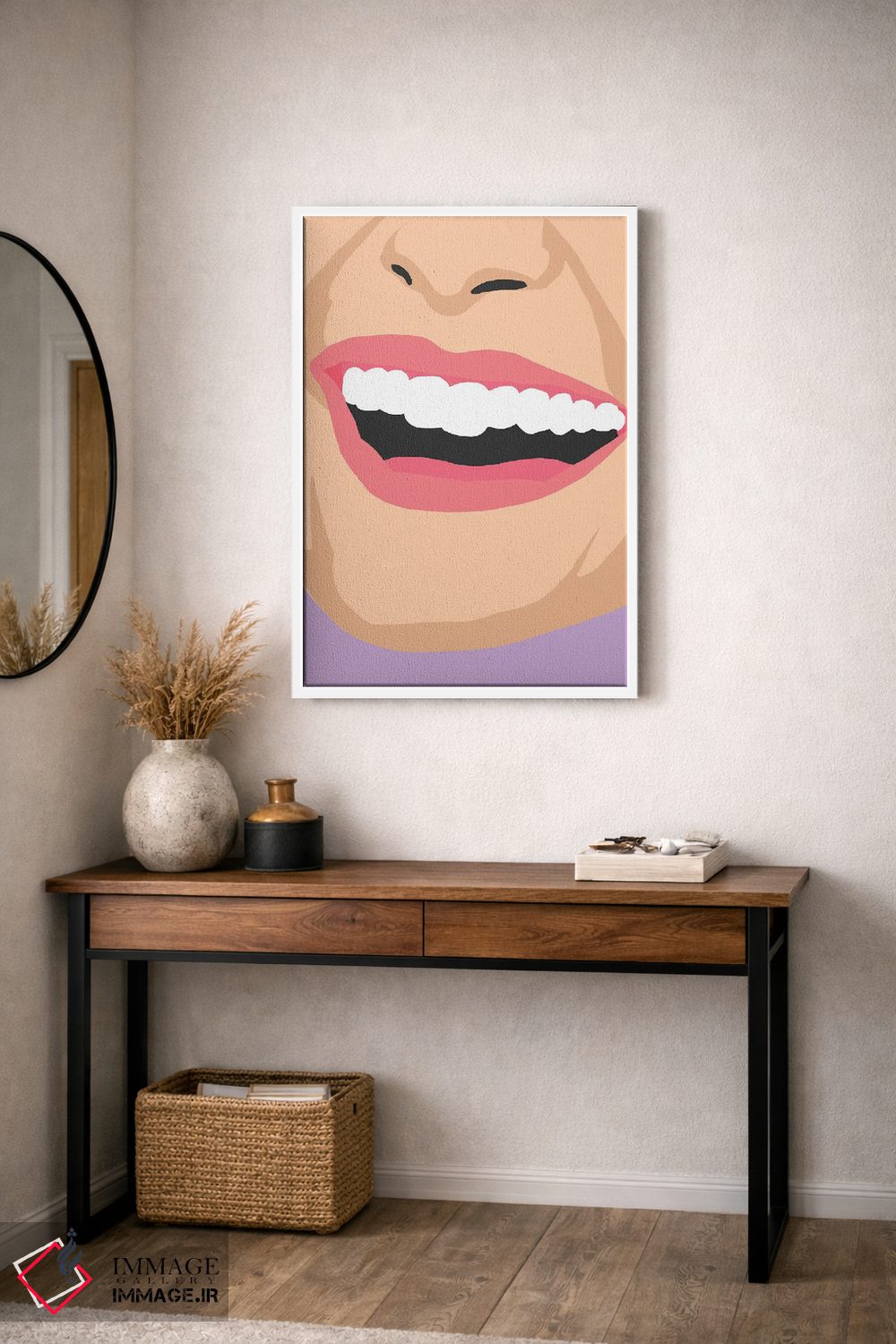 تابلو مدرن لبخند حرفه ای اثر جیمی متز - D2W