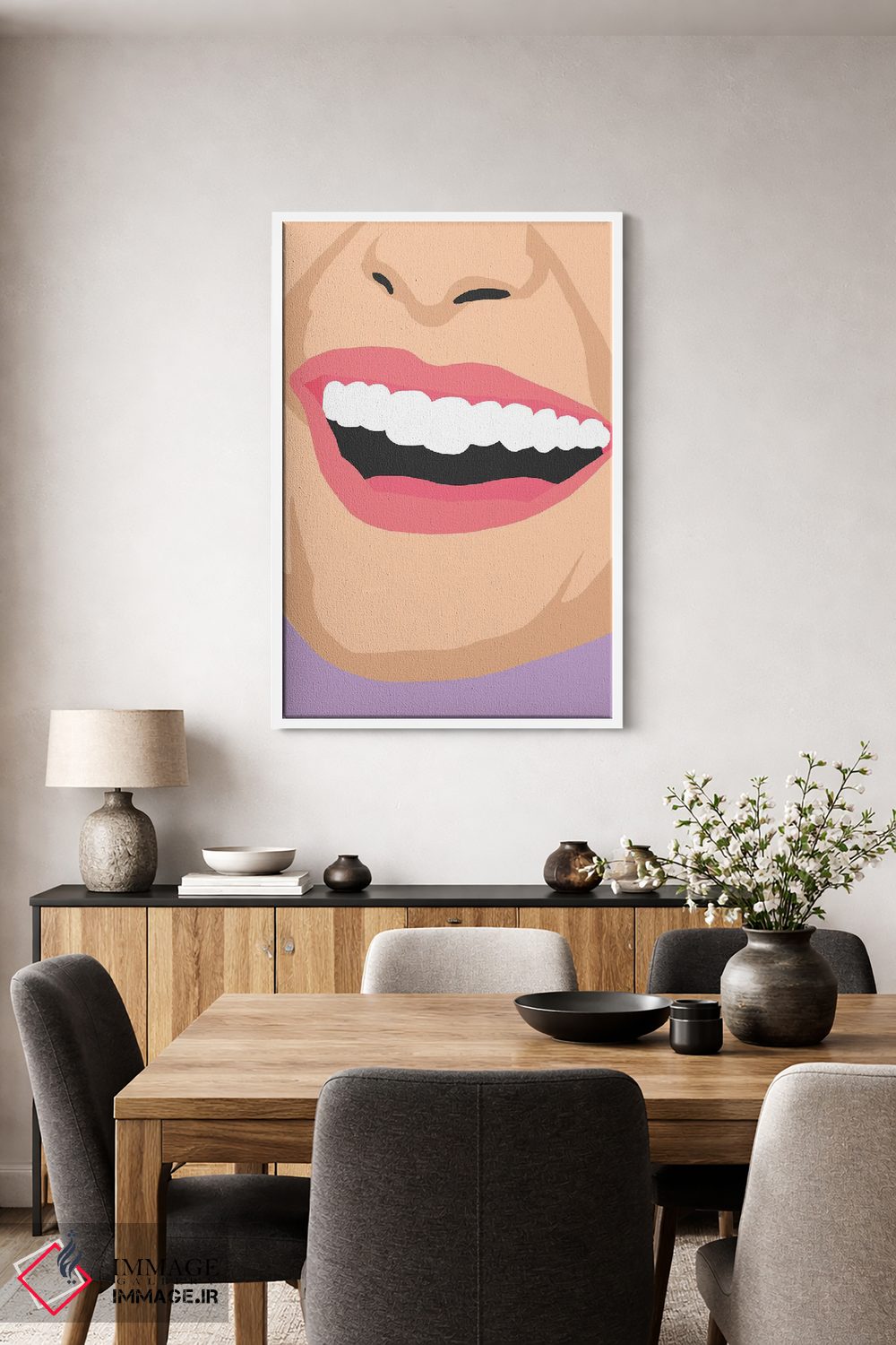 تابلو مدرن لبخند حرفه ای اثر جیمی متز - D3W