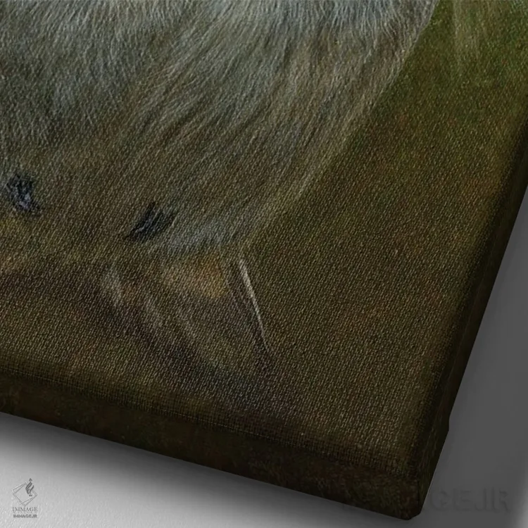 تابلو دکوراتیو مرغ مگس خوار اثر جرمی پاول - نمای نزدیک بافت بوم