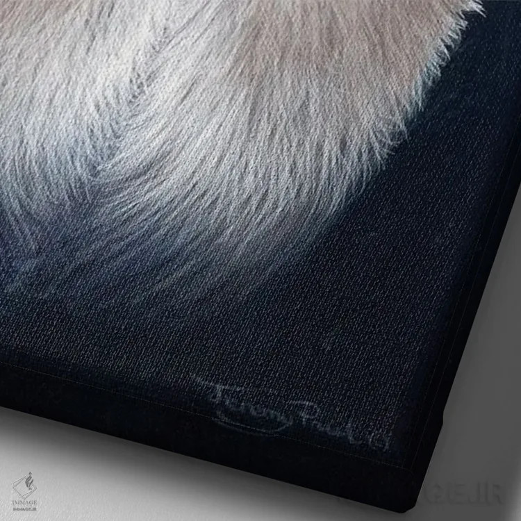 تابلو دکوراتیو جای آبی اثر جرمی پاول - نمای نزدیک بافت بوم