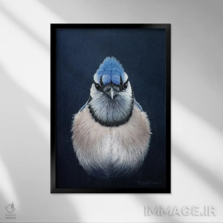 تابلو دکوراتیو جای آبی اثر جرمی پاول - نمای قابدار مشکی