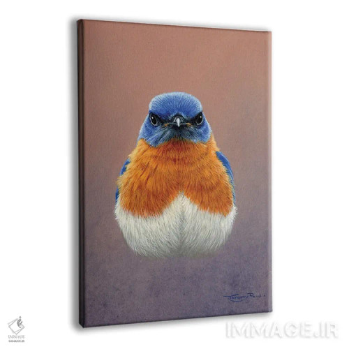 تابلو دکوراتیو پرنده آبی اثر جرمی پاول - نمای پرسپکتیو محصول