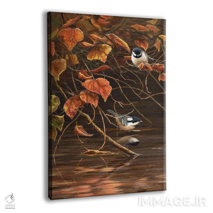 تابلو دکوراتیو برگ های پاییزی اثر جرمی پاول - نمای پرسپکتیو محصول