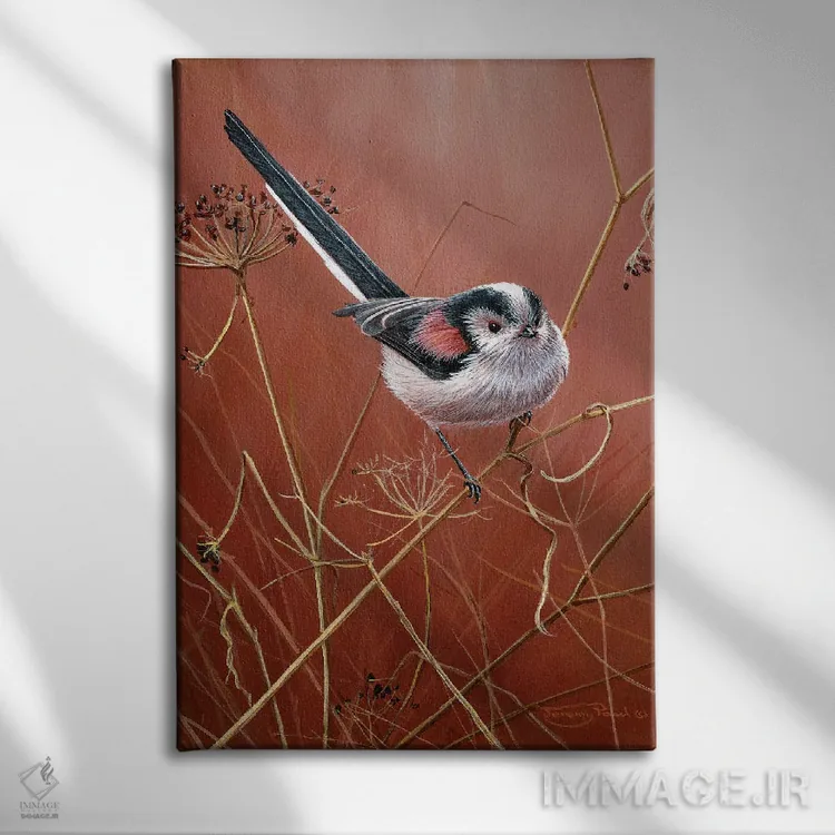 تابلو دکوراتیو چرخ ریسک دم دراز اثر جرمی پاول - نمای روبهرو روی دیوار