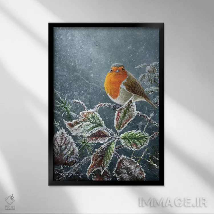 تابلو دکوراتیو لمس سرمازدگی اثر جرمی پاول - نمای قابدار مشکی