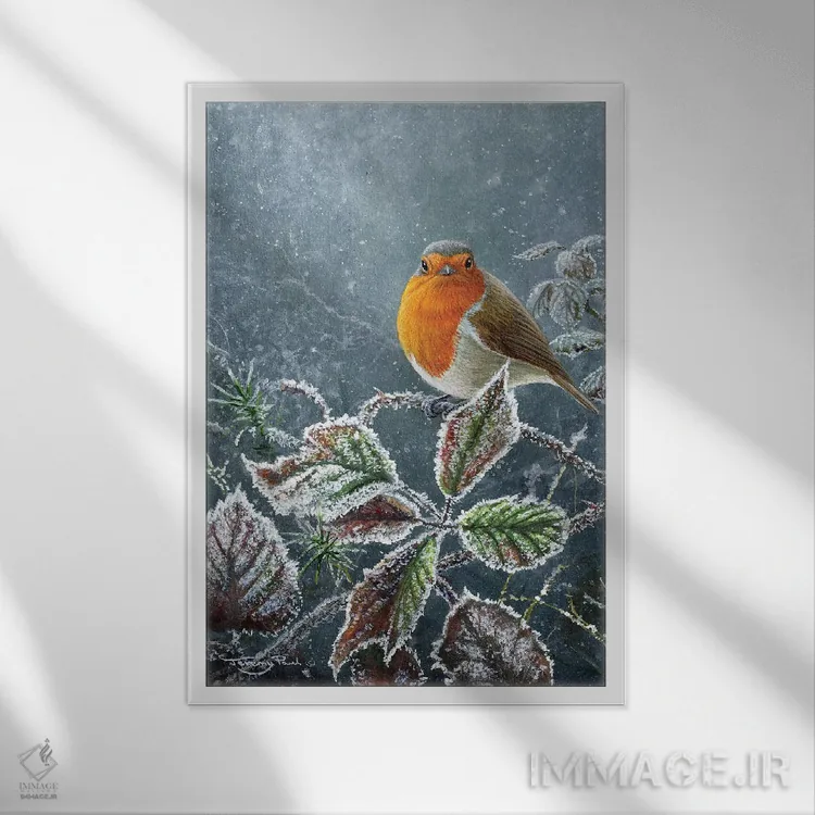 تابلو دکوراتیو لمس سرمازدگی اثر جرمی پاول - نمای قابدار سفید