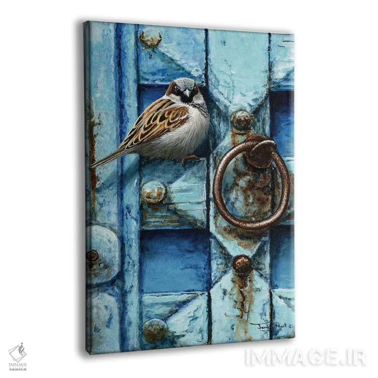 تابلو مدرن گنجشک خانگی اثر جرمی پاول - نمای پرسپکتیو محصول