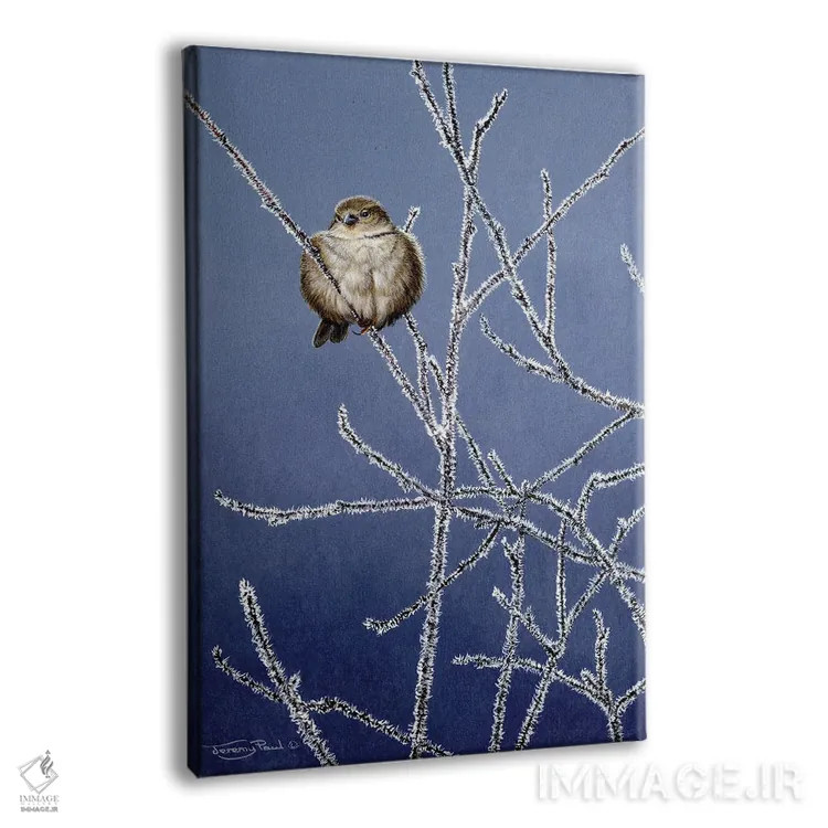 تابلو دکوراتیو شاخه های یخ زده اثر جرمی پاول - نمای پرسپکتیو محصول