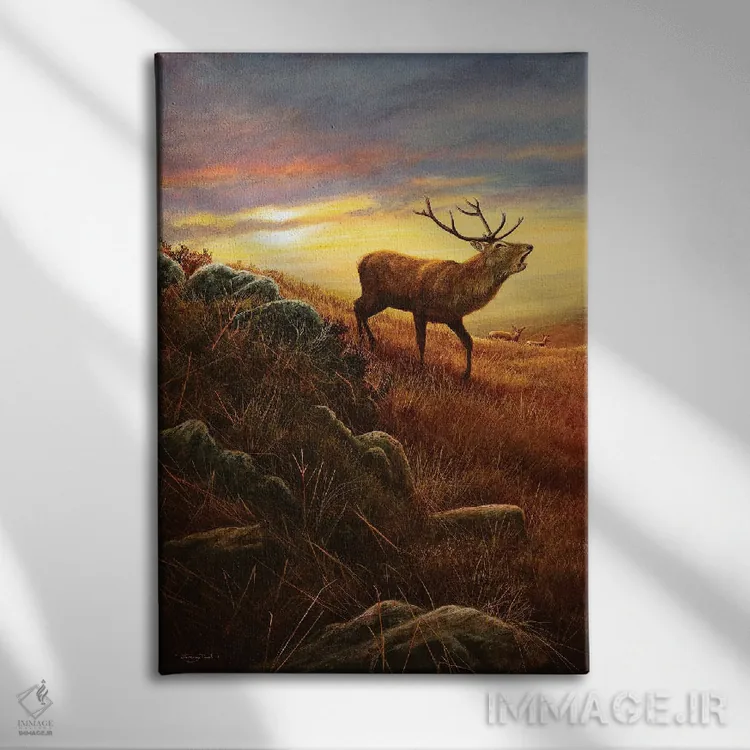 تابلو دکوراتیو نور کوهستان اثر جرمی پاول - نمای روبهرو روی دیوار