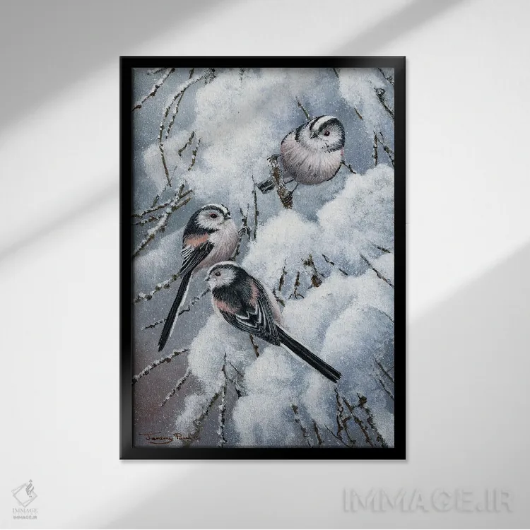 تابلو دکوراتیو چرخ ریسک دم دراز اثر جرمی پاول - نمای قابدار مشکی