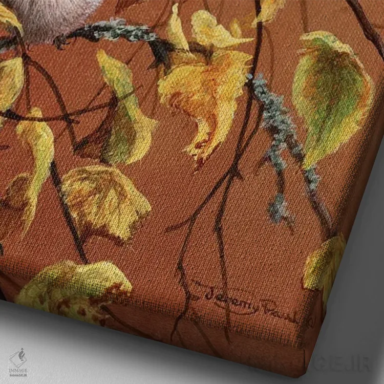 تابلو دکوراتیو گروه خانوادگی اثر جرمی پاول - نمای نزدیک بافت بوم