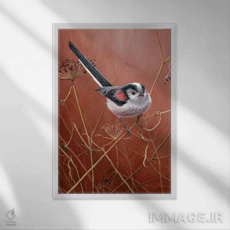 تابلو دکوراتیو چرخ ریسک دم دراز اثر جرمی پاول - نمای قابدار سفید