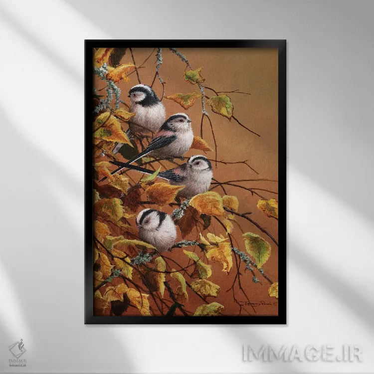 تابلو دکوراتیو گروه خانوادگی اثر جرمی پاول - نمای قابدار مشکی