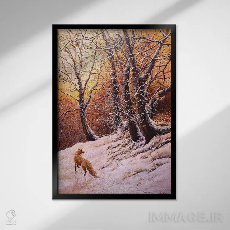 تابلو دکوراتیو درخشندگی زمستانی اثر جرمی پاول - نمای قابدار مشکی