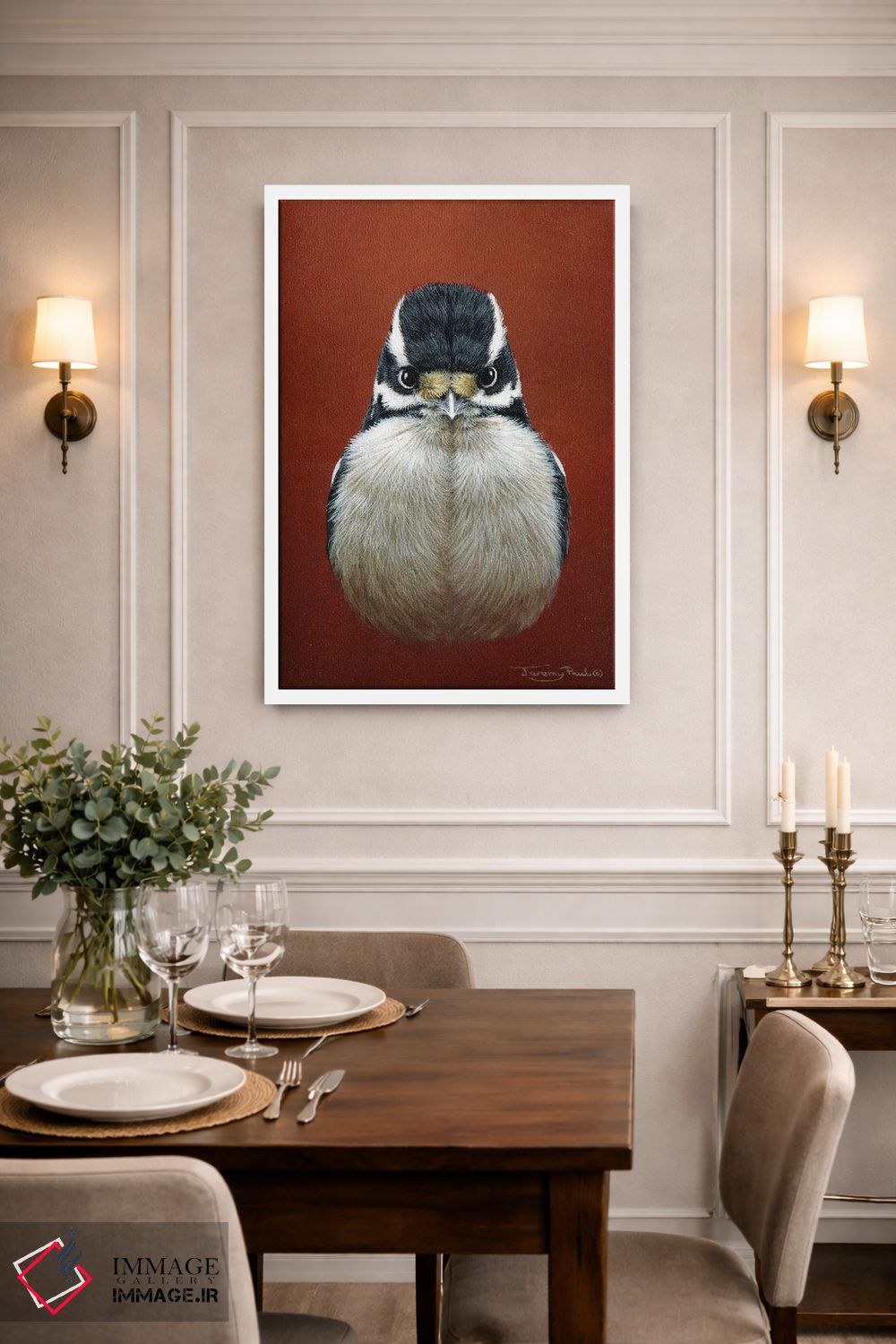 تابلو دکوراتیو دارکوب کرک دار اثر جرمی پاول - D1W