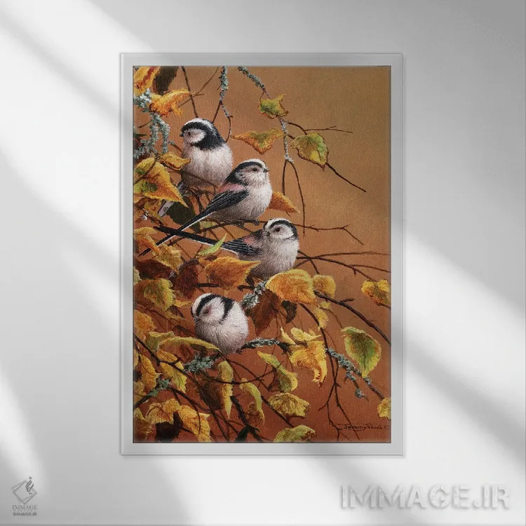 تابلو دکوراتیو گروه خانوادگی اثر جرمی پاول - نمای قابدار سفید