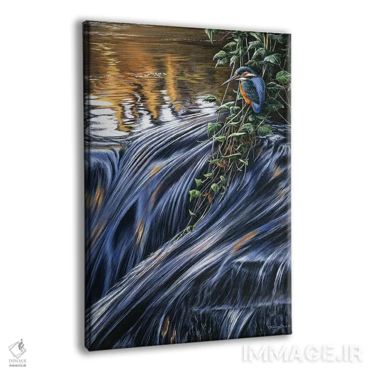 تابلو دکوراتیو آبشار ماهی خورک اثر جرمی پاول - نمای پرسپکتیو محصول