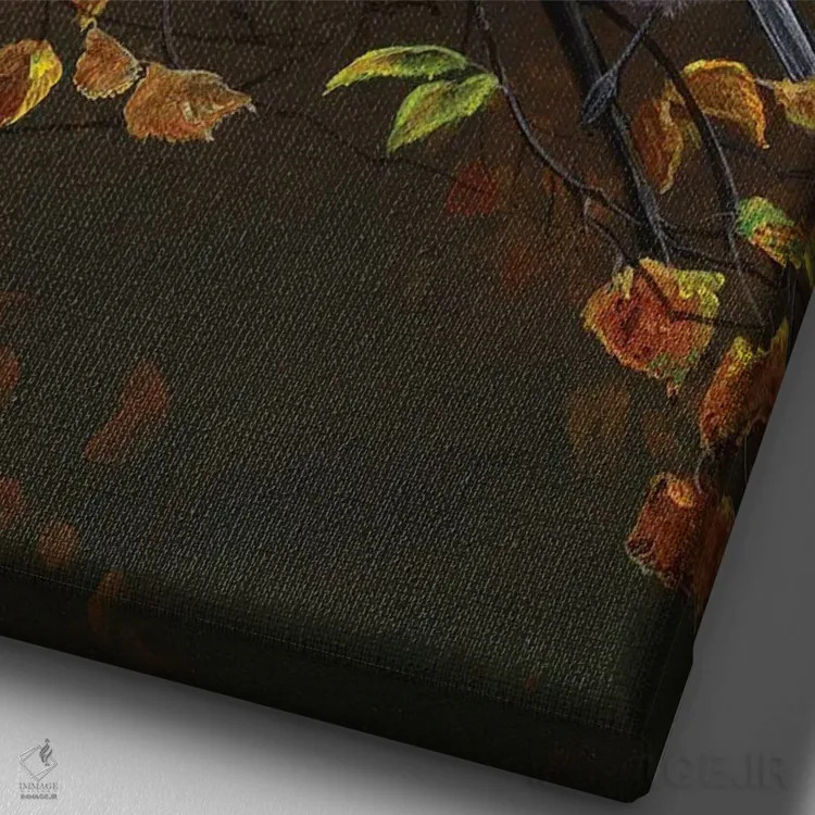 تابلو دکوراتیو چرخ ریسک های دم دراز اثر جرمی پاول - نمای نزدیک بافت بوم