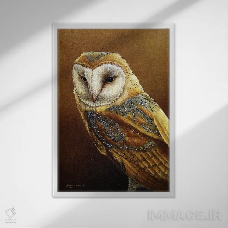 تابلو دکوراتیو محل استراحت پرندگان اثر جرمی پاول - نمای قابدار سفید