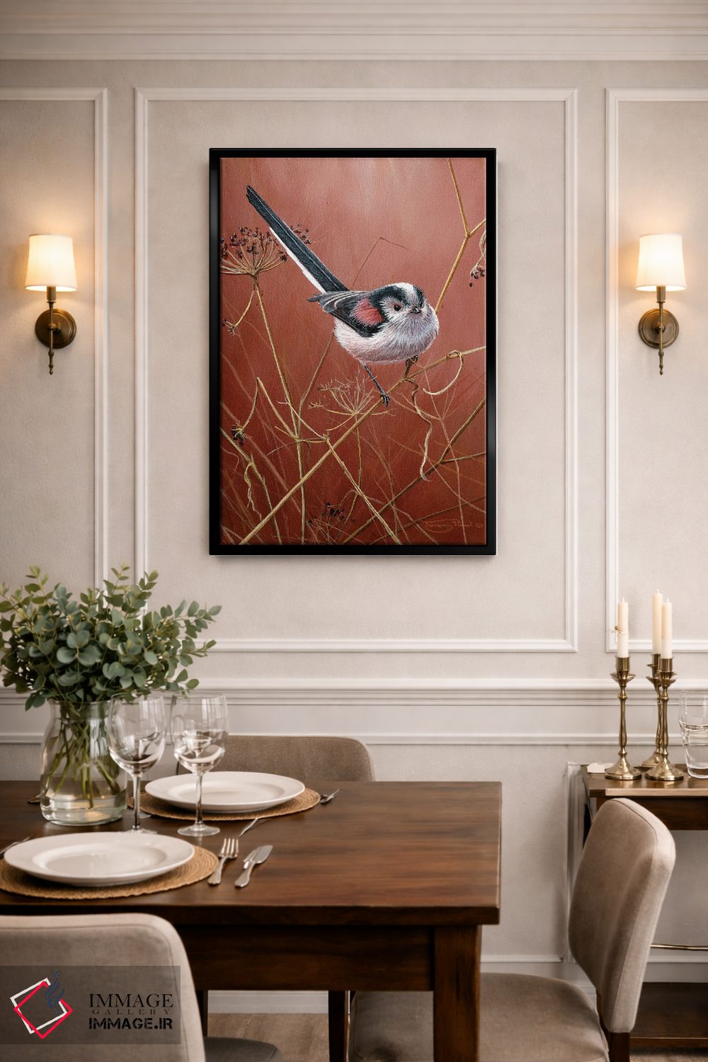 تابلو دکوراتیو چرخ ریسک دم دراز اثر جرمی پاول - D1B