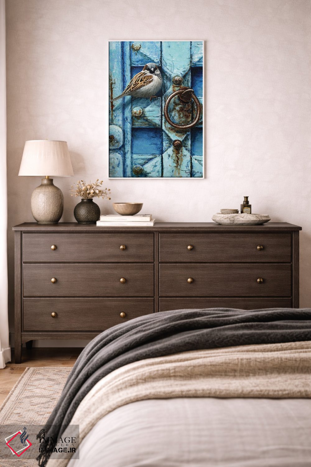 تابلو مدرن گنجشک خانگی اثر جرمی پاول - D2W