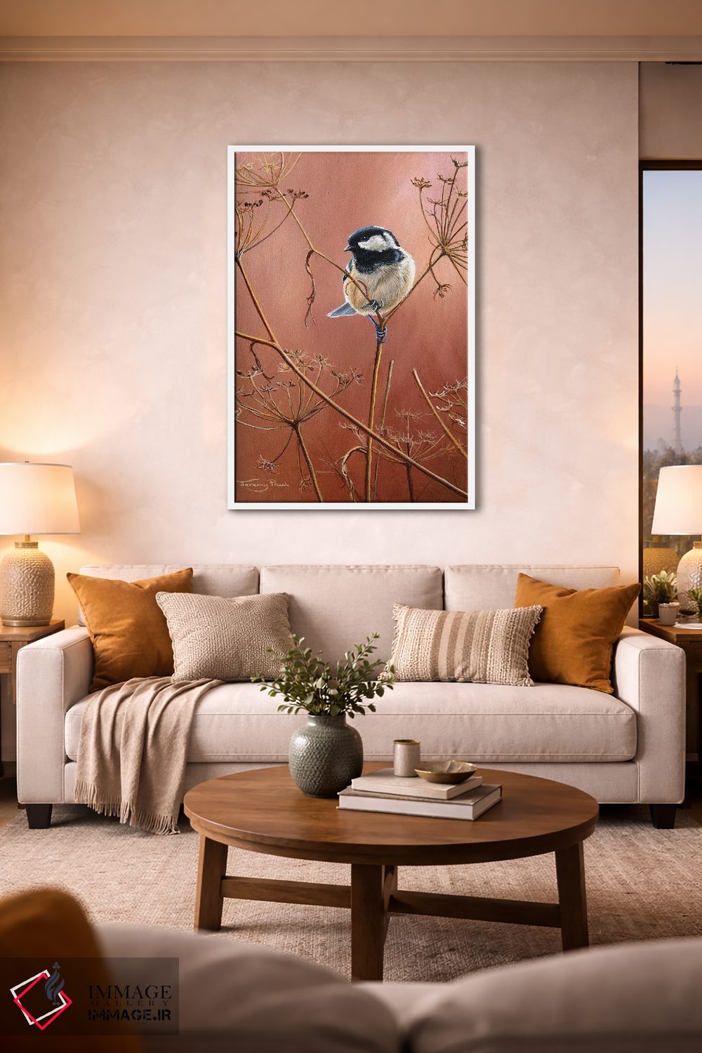 تابلو دکوراتیو چرخ ریسک زغالی اثر جرمی پاول - D1W