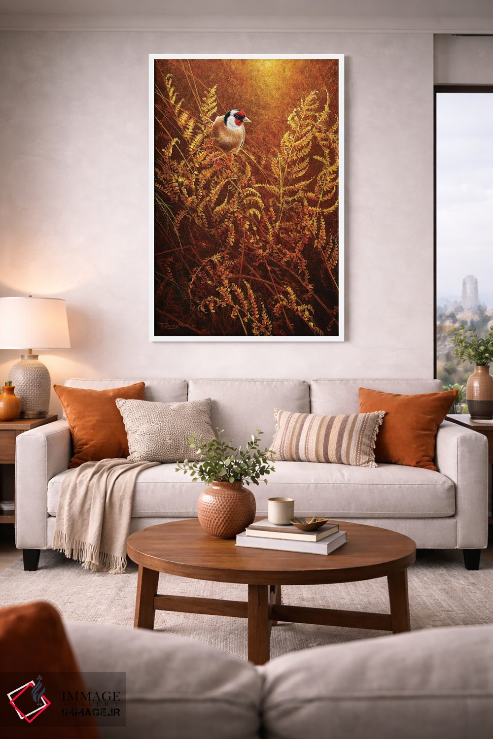 تابلو دکوراتیو سرخس های پاییزی اثر جرمی پاول - D1W