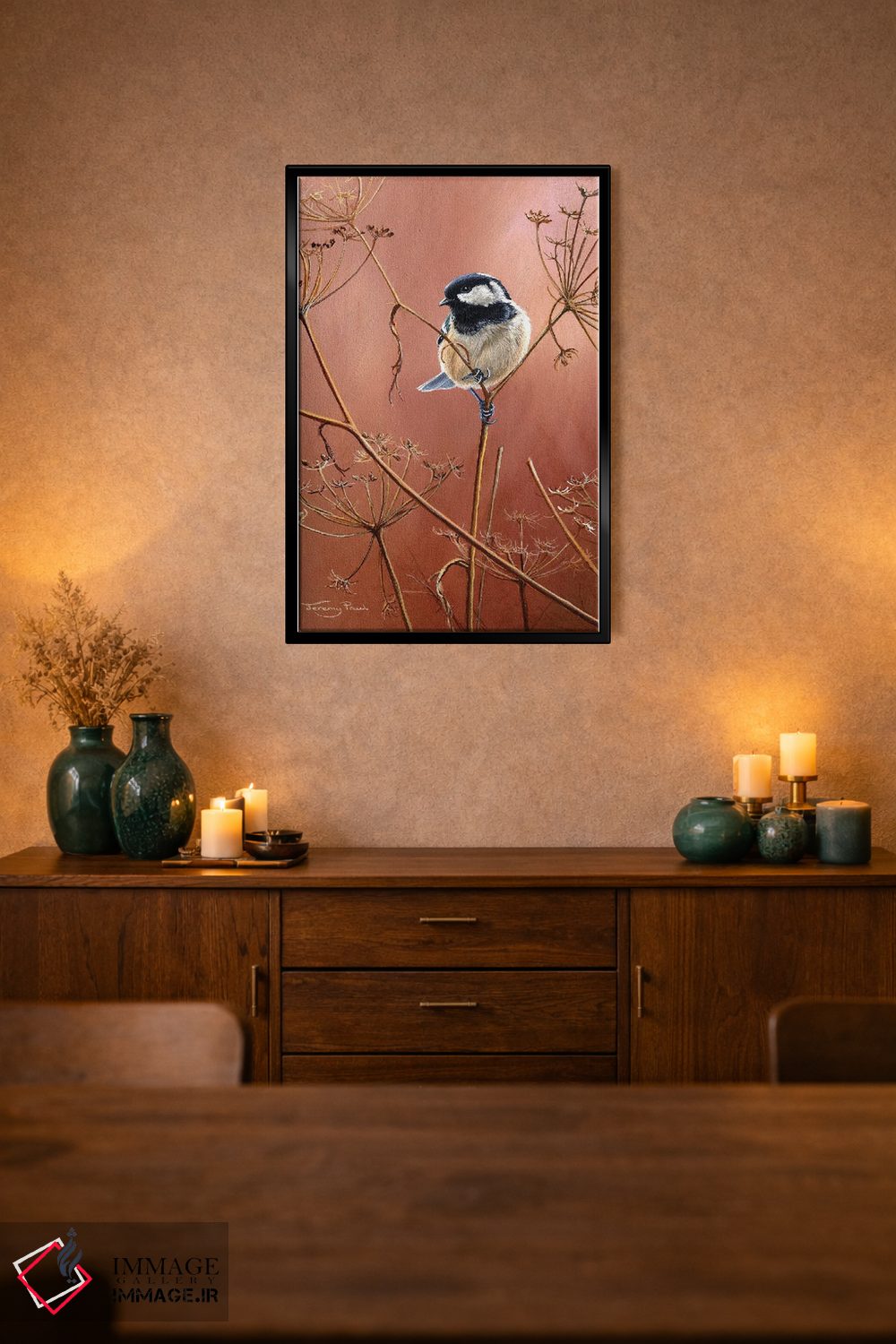 تابلو دکوراتیو چرخ ریسک زغالی اثر جرمی پاول - D2B