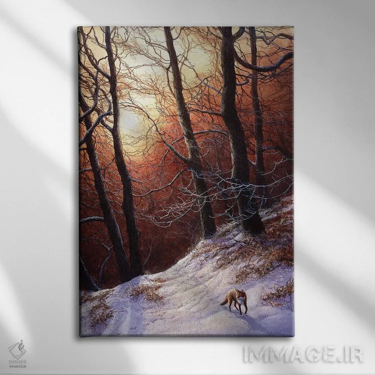 تابلو دکوراتیو بازگشت زمستان اثر جرمی پاول - نمای روبهرو روی دیوار